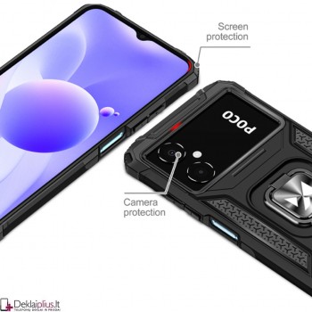 Wozinsky smūgiams atsparus dėklas su žiedu - juodas (Xiaomi Poco M5/Poco M4 5G/Redmi 10 5G) Wozinsky smūgiams atsparus dėklas su žiedu - juodas (Xiaomi Poco M5/Poco M4 5G/Redmi 10 5G)